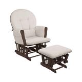 Winston Porter Parkhur Rocking Chair Nursery Glider w/ Ottoman, Upholstered Rocker Recliner for Breastfeeding or Blend in Gray | Wayfair