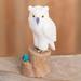 August Grove® Nohlan Owl Gemstone Figurine Porcelain/Ceramic in Brown/Gray | 5.5 H x 2.2 W x 3.3 D in | Wayfair 03AFCB4190804FA6947F34487DBD3D46