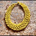 Anthropologie Jewelry | Anthropologie Dramatic Beaded Collar Necklace | Color: Yellow | Size: Os
