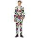 OppoSuits Boys Crazy Teen Aged 10-16 Years in Funny Prints – Comes with Jacket, Tie Business Suit Pants Set, Testival, 14