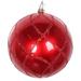 Vickerman 613689 - 4.75" Red Candy Glitter Net Ball Christmas Tree Ornament (3 pack) (MT198103D)