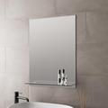 Artis Frameless Rectangular Mirror Hanging Bathroom Mirror Wall Mirror Luxury Bevelled With Shelf 500 x 700mm