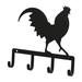 Rosalind Wheeler Melody Rooster Wall Key Organizer Metal in Black | 7.5 H x 7.75 W x 1 D in | Wayfair F2C89257FF2549E18680D779C0A06C12