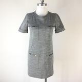 J. Crew Dresses | J Crew Xs 0 Gray Wool Blend Zip Pocket Dress | Color: Gray | Size: 0