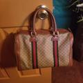 Gucci Bags | Authentic Gucci Canvas Handbag Final Price | Color: Green/Red | Size: Large