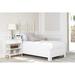 David Francis Furniture Ohana Low Profile Standard Bed Wood/Wicker/Rattan in White | 66 H x 42 W x 80 D in | Wayfair B5065BED-T-S101