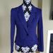 Anthropologie Jackets & Coats | Anthropologie Royal Blue Blazer Xs | Color: Black/Blue | Size: Xs