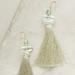 Anthropologie Jewelry | Anthropologie Light Green Tassel Earrings | Color: Green | Size: Os