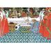 Buyenlarge 'The Feast' by Ivan Bilibin Painting Print in Green/Red | 20 H x 30 W x 1.5 D in | Wayfair 0-587-05720-3C2030