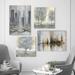 Lark Manor™ Touch of Modern Grays - 4 Piece Wrapped Canvas Print Set Metal in Blue/Gray/Green | 32 H x 96 W x 1.5 D in | Wayfair