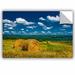 Ebern Designs Lakeside Hayfield Removable Wall Decal Vinyl in Blue/Brown/Green | 12 H x 18 W in | Wayfair AAD3A5202F704A48AA0CE675F5956BBB