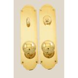 BRASS Accents Palladian Single Cylinder Entrance Knobset 12.0 H x 3.0 W x 2.38 D in yellowBrass in Polished Brass | 12" H X 3" W | Wayfair