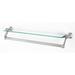 Symple Stuff Stodola Wall Shelf Glass/Metal in Gray | 4.38 H x 25 W x 4.5 D in | Wayfair A6527-25-SN