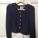 Anthropologie Sweaters | Anthropologie Knited Yarn Cardigan Xs-S | Color: Blue | Size: 2