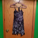 American Eagle Outfitters Dresses | Black And Gray Tie Dye Flowy Dress | Color: Black/Gray | Size: Xs