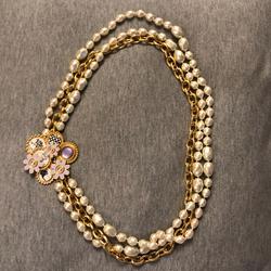 Coach Jewelry | Coach Bonnie Cashin Pearl Statement Necklace | Color: Gold | Size: Os
