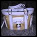 Coach Bags | Large Vintage Coach White Leather & Straw Purse | Color: Cream/White | Size: Os