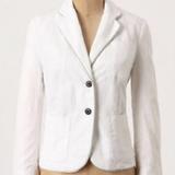 Anthropologie Jackets & Coats | Cartonnier White, Schoolboy Blazer W/ Piping Sz. 2 | Color: Gray/White | Size: 2