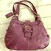 Coach Bags | Like New Authentic Coach Purse (In Purple Leather) | Color: Purple/Silver | Size: Os