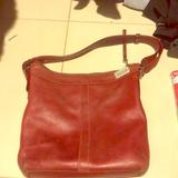 Coach Bags | Coach All Leather Red Bag 10.5” X 11.5” | Color: Red | Size: 11.5 “ X 10.5 “