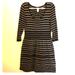 Anthropologie Dresses | Anthropologie Knitted & Knotted Black Stripe Dress | Color: Black | Size: Xl