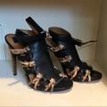 Coach Shoes | Coach Black And Snakeskin Knotted Cage Heel | Color: Black/Brown | Size: 6