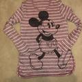 Disney Sweaters | Juniors Striped Mickey Mouse Sweater | Color: Pink/White | Size: Sj