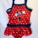 Disney Swim | Girls Minnie Mouse One-Piece Polka-Dot Swimsuit | Color: Red | Size: 3tg