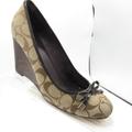 Coach Shoes | Coach Size 7.5 B Wedge Heels Pumps Womens B3d25 | Color: Brown | Size: Us 7.5 B/ Eu 38/ Uk 5.5