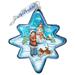 The Holiday Aisle® Snowman Play North Star Glass Ornament Holiday Splendor Collection Glass | 4 H x 3.5 W x 2 D in | Wayfair