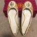 Tory Burch Shoes | Authentic Tory Burch Ballet Flats! | Color: Cream/Gold | Size: 10