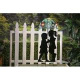 Winston Porter Gertrude Solar Girl & Boy Silhouette Garden Stake Metal | 39 H x 14 W x 15 D in | Wayfair YEN321