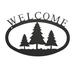Loon Peak® Katlyn Pine Trees Welcome Sign Metal | 7.88 H x 11.38 W x 0.05 D in | Wayfair 15EF57F0CE11427EA11346939D10AF78