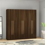 Brayden Studio® Darriana Wardrobe Armoire Wood in Brown | 81.3 H x 82.48 W x 22.76 D in | Wayfair 49AC95681DCF4792ACA80C85EF8010FE