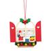 The Holiday Aisle® Imboden Window w/ Santa Hanging Figurine Ornament Wood in Brown/Red | 2.75 H x 3 W x 1 D in | Wayfair 10-0570