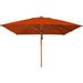 Charlton Home® Samons 10' Square Market Umbrella Wood in Orange/Brown | Wayfair A85B4B792DE14453B9F94021D61F8E92