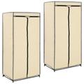 vidaXL Wardrobes 2 pcs Cream 75x50x160 cm