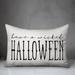 The Holiday Aisle® Kathline Have a Wicked Halloween Lumbar Pillow Cover Polyester in White | 8 H x 14.5 W x 1 D in | Wayfair