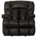 Red Barrel Studio® Mossley 44" Wide Manual Rocker Standard Recliner Faux Leather/Genuine Leather in Black | 45 H x 44 W x 42 D in | Wayfair