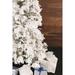 The Holiday Aisle® Flocked Snowy 9' White Pine Artificial Christmas Tree w/ 850 Clear Lights in Green | 6.5' | Wayfair