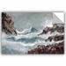 East Urban Home Seascape Removable Wall Decal Vinyl in Blue/Brown | 16 H x 24 W in | Wayfair 0pet078a1624p