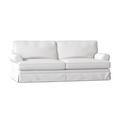 Rosecliff Heights Brookner 91" Rolled Arm Sofa w/ Reversible Cushions Cotton in White | 31 H x 91 W x 43 D in | Wayfair