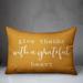 Winston Porter Torino Rectangular Give Thanks w/ a Grateful Heart Lumbar Pillow Polyester/Polyfill blend in Yellow | 14 H x 20 W x 1.5 D in | Wayfair