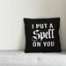 The Holiday Aisle® Hibbitts I Put a Spell on You Throw Pillow Polyester/Polyfill blend | 18 H x 18 W x 1.5 D in | Wayfair