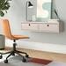 Wade Logan® Oglethorpe Floating Desk Wood in White/Brown | 9.05 H x 42.28 W x 11.81 D in | Wayfair 45E8938E5BD24E9FB971CE806B86299C