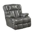 Red Barrel Studio® Lowndes 44" Wide Power Standard Recliner Faux Leather/Leather Match/Genuine Leather in Black | 45 H x 44 W x 42 D in | Wayfair