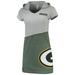 Women's Refried Apparel Gray/Green Green Bay Packers Sustainable Hooded Mini Dress