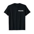 Police Front & Back Print Law Enforcement Police T-Shirt