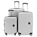 HAUPTSTADTKOFFER Mitte - Set of 3 Suitcases - Hand Luggage Suitcase 55 cm, Medium Suitcase 68 cm + Large Travel Suitcase 77 cm, Hard Shell ABS, TSA, White Matt