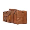 ALASKA EXPORTS Harvey Genuine Leather Holdall Duffel Gym Weekender Luggage Travel Shoulder Vintage Bag Unisex Brown (24" inch)